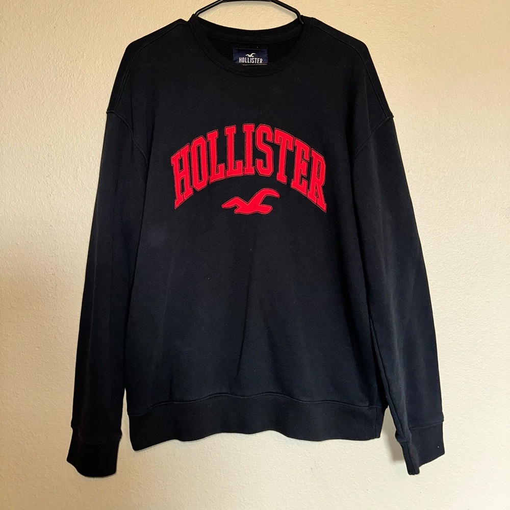Hollister Black Sweater with Red